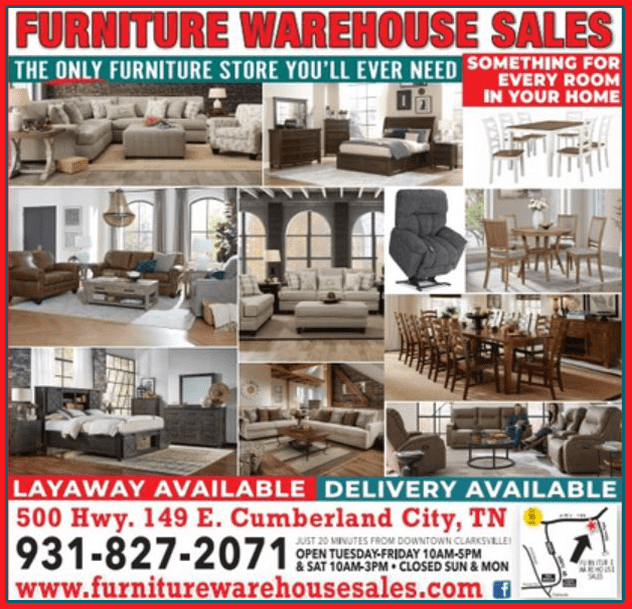 Furniture Warehouse Sales | Cumberland City, Tennessee