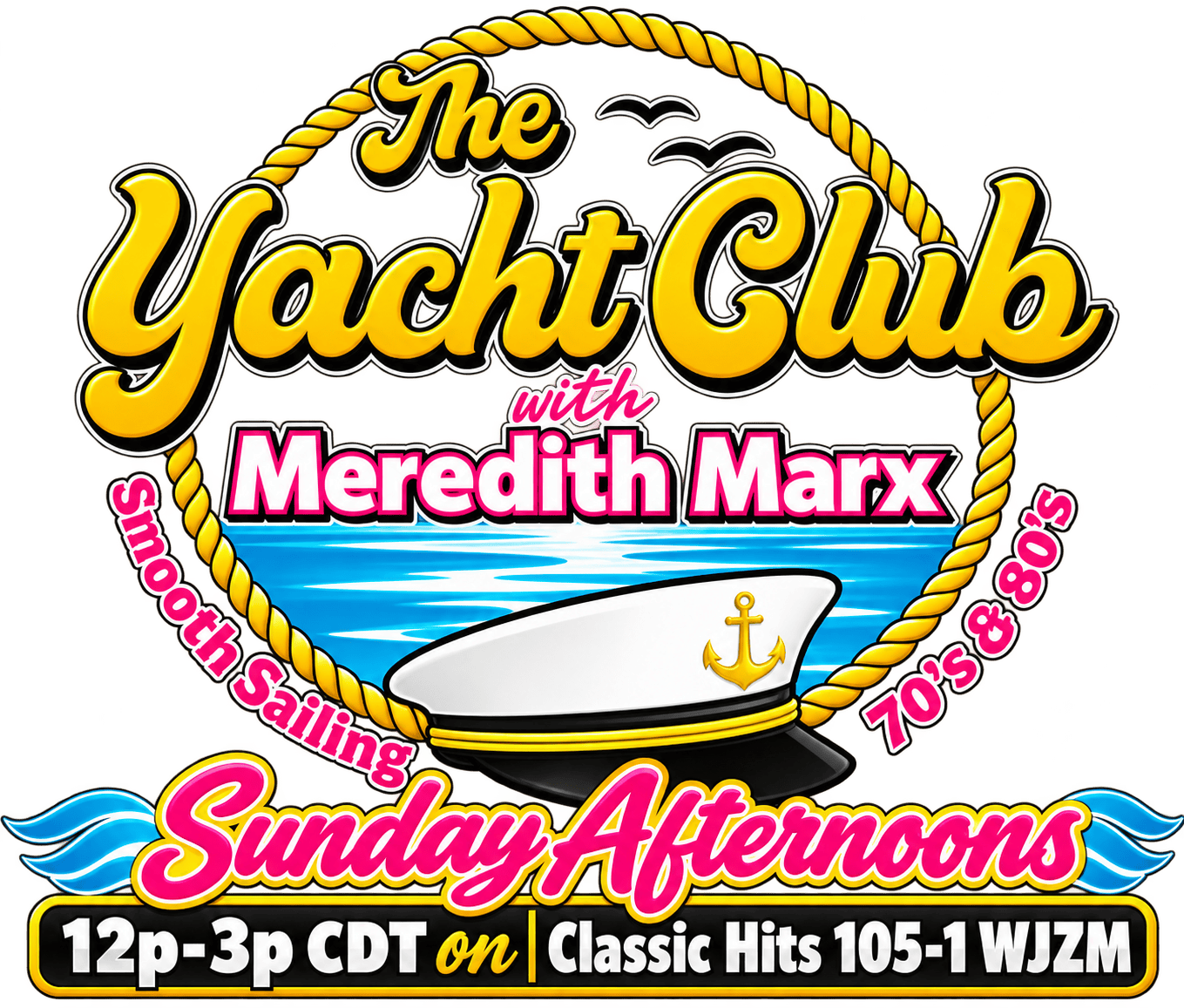 The Yacht Club | Sunday Afternoons 12p-3p CDT | Classic Hits 105-1 WJZM | Waverly, Tennessee