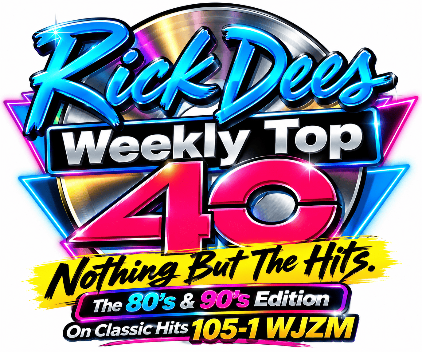 Rick Dees | The Weekly Top 40 | 80's & 90's Edition | Classic Hits 105-1 WJZM | Waverly, Tennessee